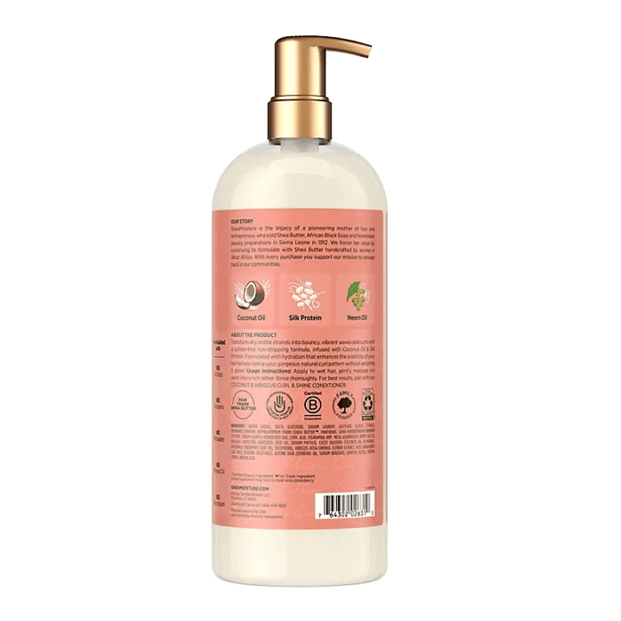 Shea Moisture Coconut Hibiscus Shampoo, 34 Fluid Ounce