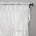 thumbnail image 6 of No. 918 Quinn Ruffled Floral Lace Sheer Rod Pocket 5-piece Curtain Set, White, 58x84, 6 of 7