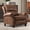 Brown-PU, variant on Ebello PU Leather Pushback Recliner Chair with Nailhead Trim - Vintage Style Push Back Lounge Chair for Bedroom & Living Room 350lbs Capacity, Brown