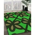 thumbnail image 3 of Ahgly Company Machine Washable Indoor Rectangle Transitional Dark Forest Green Area Rugs, 7' x 9', 3 of 7