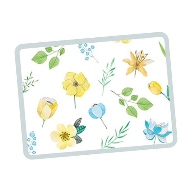 Posavasos para secar platos, tazas y bebidas, almohadilla antisalpicaduras y absorbente de agua. Flor amarilla