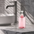thumbnail image 6 of Unique Bargains 1 Pc Simple Square Soap Pump Dispenser for Bathroom Laundry Rooms 200ml Clear Pink, 6 of 6