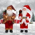 thumbnail image 6 of Christmas Santa Doll Decoration 12-Inch Plush Standing Santa Holding Gifts Figure Christmas Party Supplies for Home Desk Bookshelf Windowsill Decor, 6 of 7