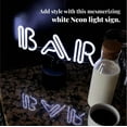 thumbnail image 3 of Amped Co Bar Neon Table Light, Retro Font, Real Neon, White, 9x13in., 3 of 9