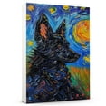 thumbnail image 2 of Dog Canvas Art Decor Creative Dog Picture for Wall Decor Van Gogh Starry Night Schipperke Dog Poster Painting Prints for Living Room Pet Club, 2 of 6