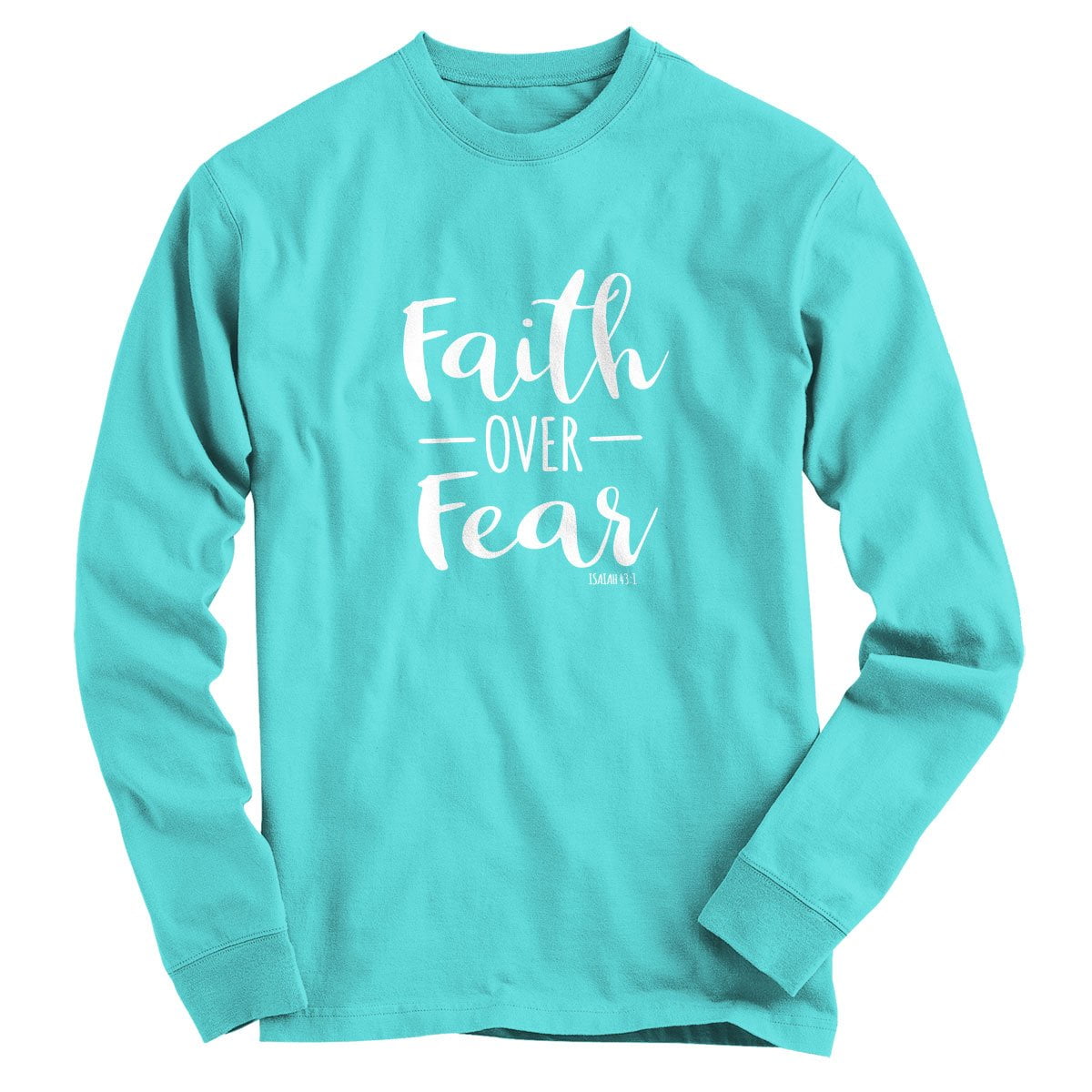 Women's Faith Over Fear Tshirt Leopard Print Color Block Tunic Round Neck Long Sleeve Shirts Striped Blouses Tops