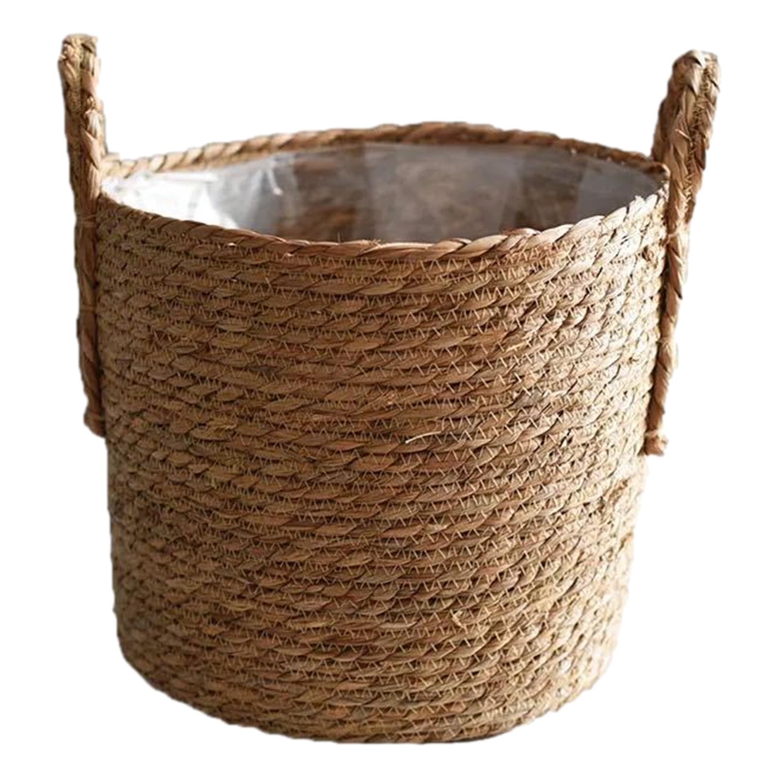 Facaimo Seagrass Baskets Hand Woven Flower Pots Seagrass Plant
