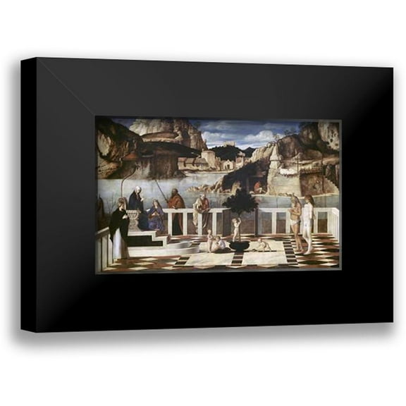 Bellini, Giovanni 14x10 Black Modern Framed Museum Art Print Titled - Sacred Allegory