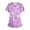 A010-Purple Pink, variant on Valentine's Day Scrub Tops for Women Summer Casual Nurse Scrubs Working Uniform Workwear Short Sleeve V Neck Holiday Blouse Tee