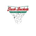 thumbnail image 2 of 1pc Fresh Buckets Served Daily Graphic Print T-Shirt for Women, Casual Round Neck Short Sleeve Tee, Polyester Stretch Fabric, Geometric Basketball Hoop Design, All-Season Comfort, 2 of 6