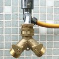 thumbnail image 4 of Garden Hose Connector Tap Outlet Splitter Brass 2 Way Adapter European Thread, 4 of 7
