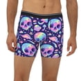 thumbnail image 2 of Salouo crystal Skull mushroom Pattern Men's Boxer Briefs, Soft & Breathable Underwear Elastic Waistband Briefs for Men,1-Pack, 2 of 7