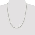 thumbnail image 4 of 925 Sterling Silver Franco Chain Styles Necklace 2.55 mm D/C Square 24 inch, 4 of 4
