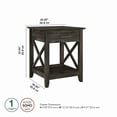 thumbnail image 6 of Bush Furniture Key West End Table with Storage, Dark Gray Hickory, 6 of 7