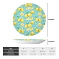 thumbnail image 2 of Cauagu Yellow Lemon Print Bone China Decorative Plate, Wall Mount Plate Holiday Decor Decorative Ceramic Plates with Stand Elegant Household Plates Decorative-7in, 2 of 6