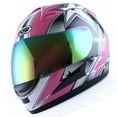 thumbnail image 3 of Motorcycle Full Face Helmet HJM A110 Adult Racing Star Pink, 3 of 5