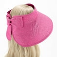 thumbnail image 3 of Xysaqa Sun Visor Hats for Women, Women's Summer Wide Brims Ponytail Hats Foldable Hat Straw Sun Hats for Women Sun Protection Travel Beach Hat, 3 of 5