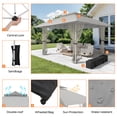 thumbnail image 6 of Vitarpatio 13x13 Pop Up Gazebo with Mosquito Netting, Instant Canopy Tent Gazebos Outdoor Gazebo with 2 Tier Roof, 3 Adjustable Height and 4 Sandbags, Light Gray, 6 of 10