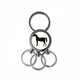 thumbnail image 1 of Caballo negro retrato animal Llavero de metal de acero inoxidable Llavero Anillo de cadena Llavero, 1 of 3