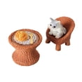 thumbnail image 2 of Figura de gato en miniatura, modelo de mesa y silla, juguete realista de juego de simulación con muebles, modelo para micropaisaje de jardín de hadas. Gato con garras abiertas, 2 of 8