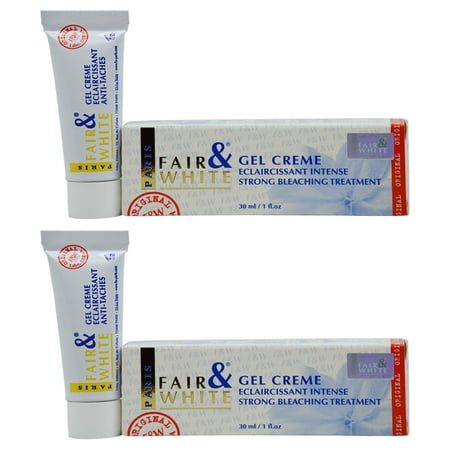 Fair & White  1-ounce Skin Whitening & Bleaching Treatment Gel Creme (Pack of 2) (Pack of (Best Bleach For Fair Skin)