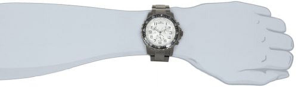 Invicta Men's Specialty 45mm Black IP Steel Bracelet Steel Case Quartz Silver-Tone Dial Analog Watch 11370