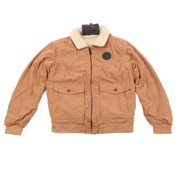 Chaqueta con cuello vuelto Nikou Abrigo de invierno grueso e informal con cremallera Caqui XL
