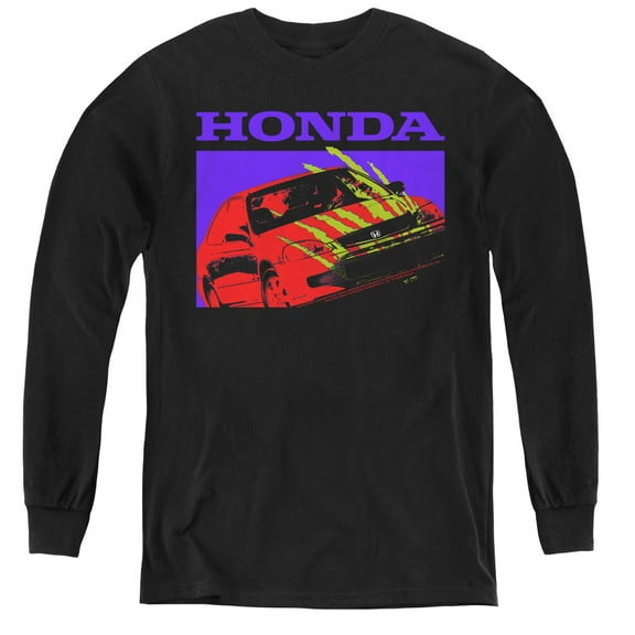 Honda Civic Bold Youth Long Sleeve T-Shirt Black