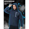 thumbnail image 6 of Men's Jacket Lightweight Waterproof Hooded Rain Jacket Outdoor Raincoat Shell Jacket for Hiking Travel, 6 of 10