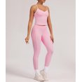 thumbnail image 2 of PISONIC Women Two Pieces Workout Set Tank Top Color Block High Waist Leggings Gym Work Outfits with Pockets, 2 of 7