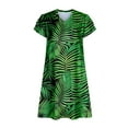 thumbnail image 4 of Otvok Summer Womens Floral Bud Design Pocket Casual Dresses V-Neck Beach Dress On, 4 of 6