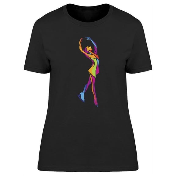 Ice Skating Girl Graphic T-Shirt Women -Image by Shutterstock, Female x-Large