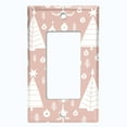 thumbnail image 5 of Metal Light Switch Plate Cover Festive Christmas Tree Ornaments Pink XMS009, 5 of 13