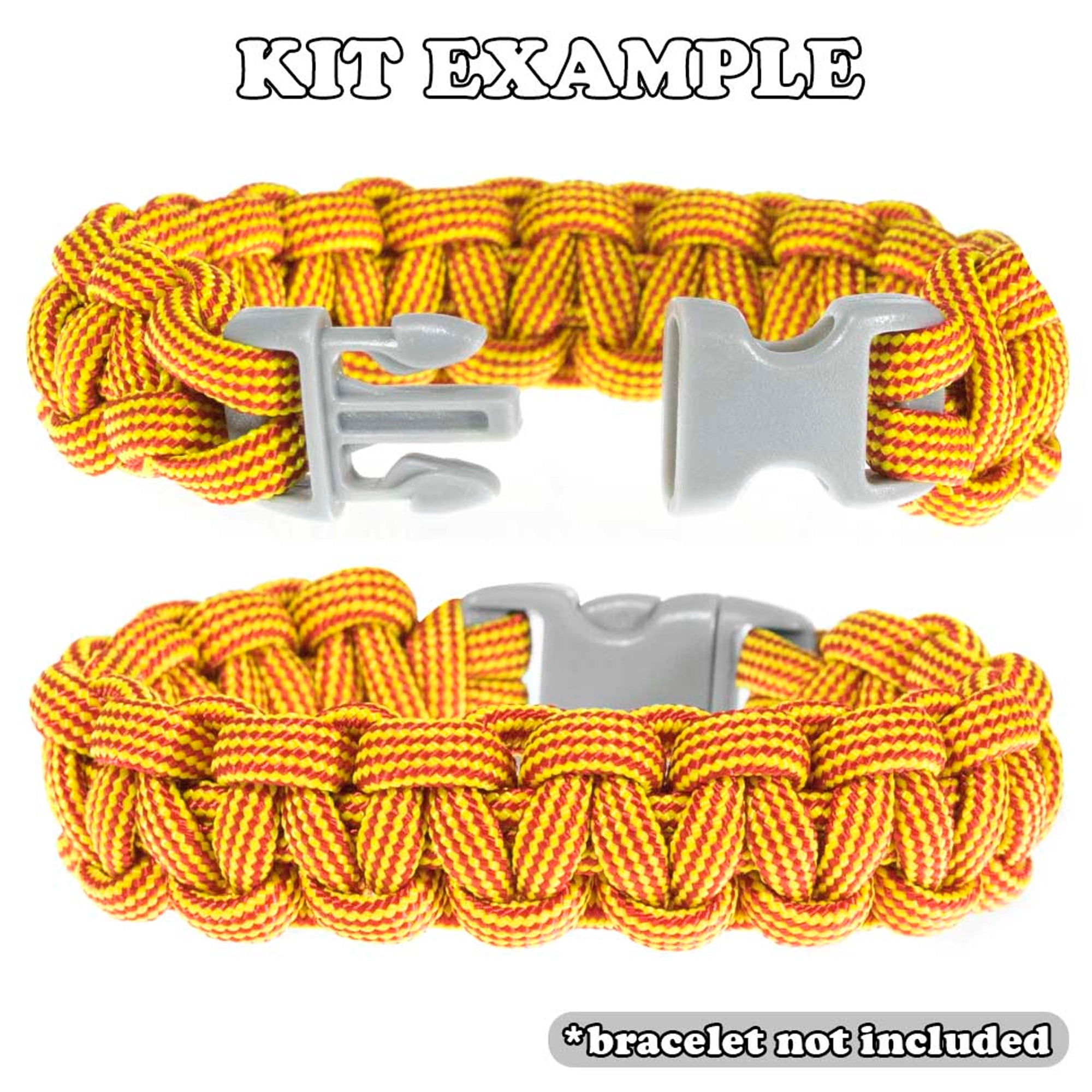 Craft County Kids 550 Paracord Crafting DIY Kits - 100 Feet of Paracord & 10 3/8" Buckles - Ideal for Arts & Crafts, Bracelets, Keychains, Lanyards