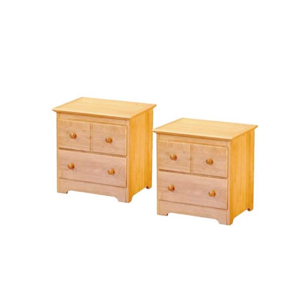 Home Square 2 Drawer Nightstand In Natural Maple Set Of 2 Walmart Com Walmart Com