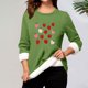 thumbnail image 1 of Heisall Womens Base Layer Shirts Autumn Winter Floral Print Round Neck Long Sleeve Thickened Fleece Teddy Shearling Warm Fitted Thermal Tops for Daily Cold Weather Wear, 1 of 3