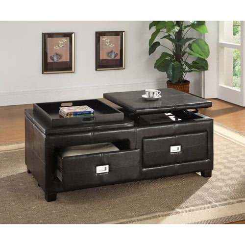 Summit Coffee Table With Lift Top Black Walmart