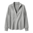thumbnail image 7 of Comdrip Women's Long Sleeve Classic V Neck Pullover Sweater Casual Loose Fall Winter Knitted Fashion Formal Daily Wear Grey M, 7 of 7