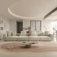 thumbnail image 3 of Magic Home Convertible Sectional Sofa Modular Couch,Modern Corduroy Sofa with Pillows for Living Room,Apartment and Small Space,4-Seat Sofa,Beige, 3 of 15
