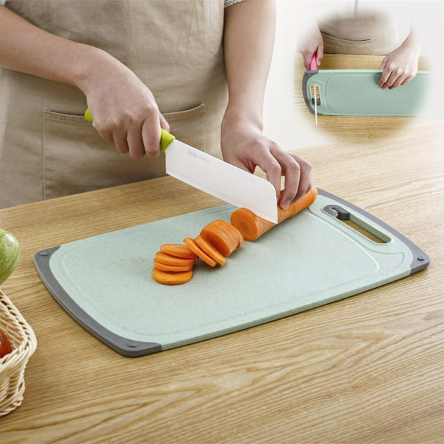 Cutting Boards for Kitchen,Wood Cutting Board,Upgrade Whetstones Buckwheat Cutting Boards for Kitchen Dishwasher Safe Doubles Sided Extra Large Cutting Board for Meat Easy Grip Handle Non Slip