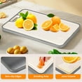 thumbnail image 5 of Titanium Cutting Board for Kitchen, Cutting Board Double Sided Food Grade, Pure Titanium and Wheat Straw PP, Easy to Clean Large Size 16”×11”, 5 of 8