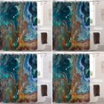 thumbnail image 4 of Colorful Abstract Marble Decor Shower Curtain, Bathroom Decor Polyester Fiber Plastic Rings Quick-Drying Waterproof for Bathtubs/Bathroom, 72x72 inches, 4 of 6