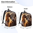 thumbnail image 3 of Lsque Sunset Sunflower Small Cow Pattern Canvas Daypack, Durable Backpack, High-quality Versatile Backpack,Vintage Compact Backpack-Medium, 3 of 6