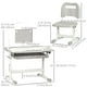 Qaba Kids Desk and Chair Set Height Student Writing Desk, Gris – image 3 sur 9