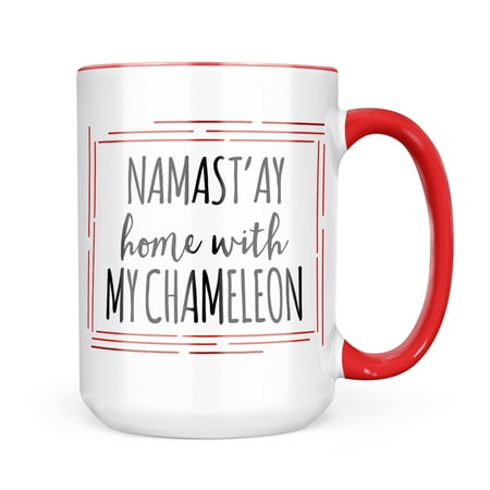 

Christmas Cookie Tin Namast ay Home With My Chameleon Simple Sayings Mug gift for Coffee Tea lovers