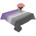 thumbnail image 2 of Purple Gray Ombre Table Cloth Waterproof Tablecloths, Vintage Country Wooden Tablecloth Dining Table Cover for Kitchen Party Tabletop Outdoor, Square Tablecloth 54x54 Inch, 2 of 9