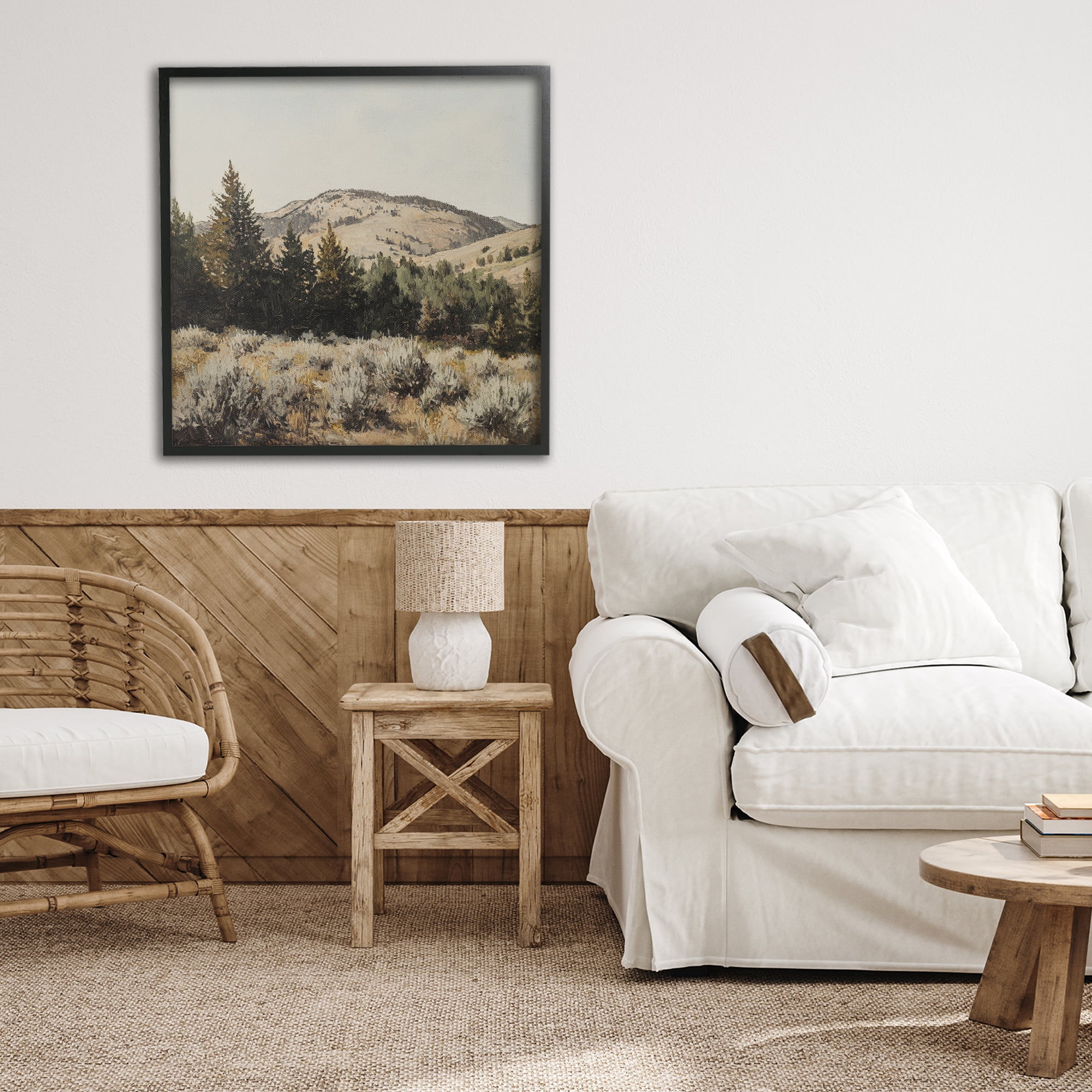 Stupell Industries Cedar Mountain View Black Framed Giclee Art, design by Petal Prints Design