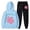 Light Blue, variant on Valora Women Fashion Outfit Women s Two Piece Outfit Set Hoodie Sweatshirt and Long Sweatpants Jogger Workout Set for Fall Tracksuit White L