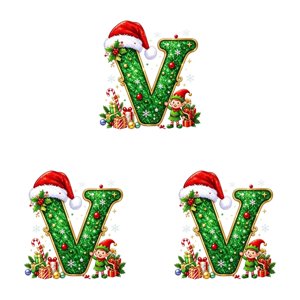 Generic Christmas Ornament 26 Alphabet Hanging Acrylic Christmas Tree Decor (V3)