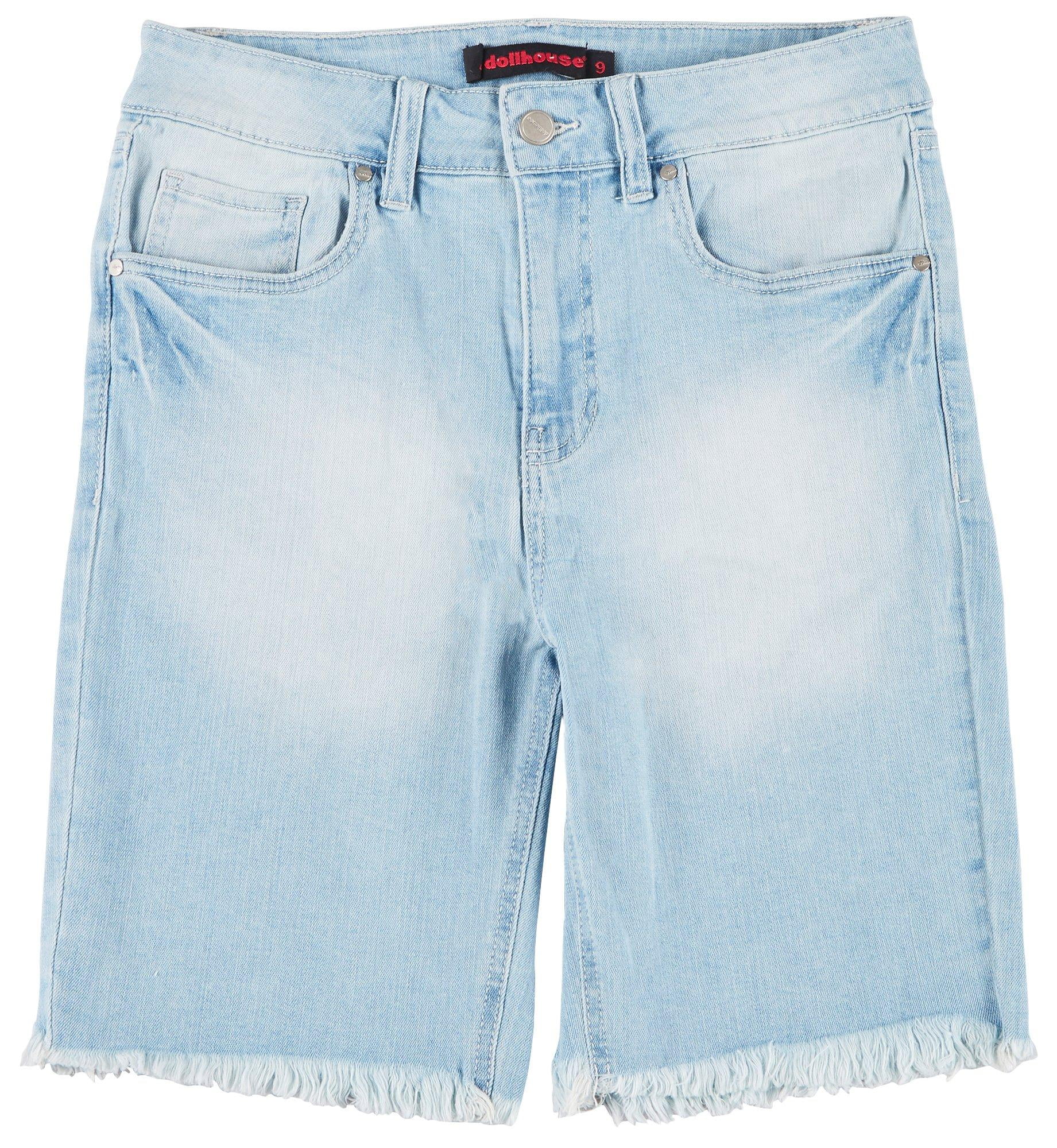 Dollhouse Juniors Solid Denim Bermuda 
